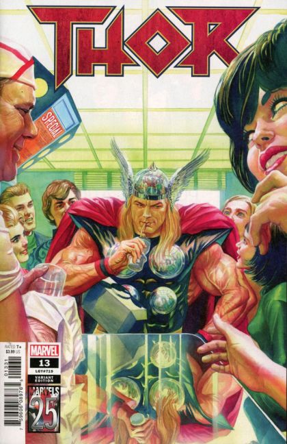 Thor, Vol. 5 War of the Realms - The Ballad Of Cul Borson, God Of Fear |  Issue#13C | Year:2019 | Series: Thor | Pub: Marvel Comics | Variant Alex Ross Marvels 25th Anniversary Cover