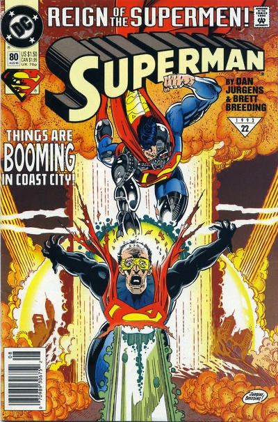 Superman, Vol. 2 Reign of the Supermen - Deadly Alliance |  Issue#80B | Year:1993 | Series: Superman | Pub: DC Comics | Newsstand Edition