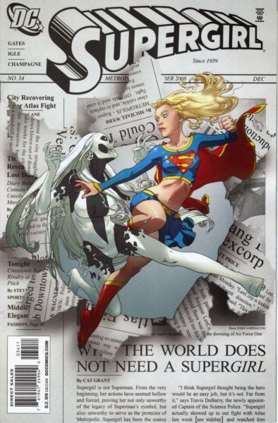 Supergirl, Vol. 5 Why the World Doesn't Need Supergirl |  Issue#34A | Year:2008 | Series: Supergirl | Pub: DC Comics | Regular Josh Middleton Cover