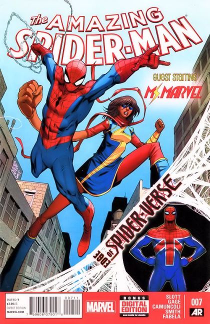 The Amazing Spider-Man, Vol. 3 Edge of Spider-Verse - Ms. Marvel Team-Up / Edge of Spider-Verse: Web of Fear |  Issue#7A | Year:2014 | Series: Spider-Man | Pub: Marvel Comics | Giuseppe Camuncoli Regular