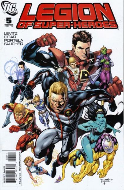 Legion of Super-Heroes, Vol. 6 A Choice of Destinies |  Issue#5A | Year:2010 | Series: Legion of Super-Heroes | Pub: DC Comics | Yildiray Cinar & Wayne Faucher Regular Cover