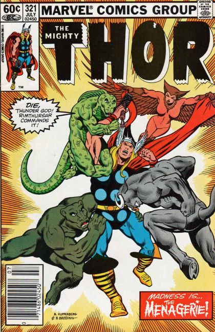 Thor, Vol. 1 Magick's Menace |  Issue#321B | Year:1982 | Series: Thor | Pub: Marvel Comics | Newsstand Edition