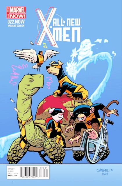 All-New X-Men, Vol. 1 The Trial of Jean Grey - Part 1 |  Issue#22.NOW-D | Year:2014 | Series: X-Men | Pub: Marvel Comics | Chris Samnee Animal Variant Cover