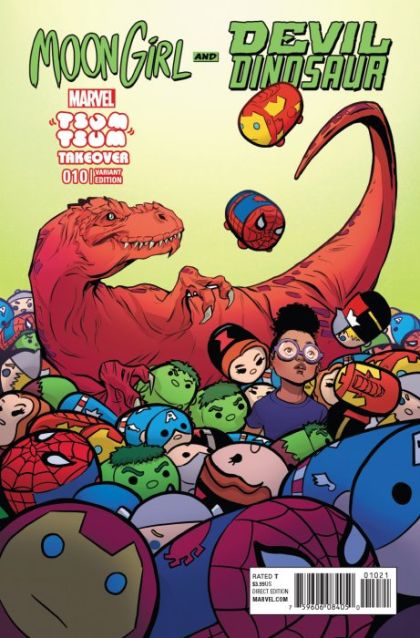 Moon Girl and Devil Dinosaur, Vol. 1 Cosmic Cuties, Part Four: The In-Crowd |  Issue#10B | Year:2016 | Series: Devil Dinosaur | Pub: Marvel Comics | Variant Joelle Jones Marvel Tsum Tsum Takeover Cover