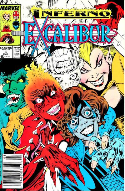 Excalibur, Vol. 1 Inferno - Goblin Night |  Issue#6B | Year:1988 | Series: Excalibur | Pub: Marvel Comics |