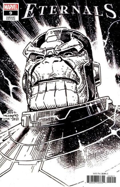 Eternals, Vol. 5 Hail Thanos, Part Three |  Issue#9B | Year:2022 | Series:  | Pub: Marvel Comics | Cheung Headshot Sketch Variant
