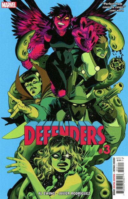 The Defenders, Vol. 6 "Fifth Cosmos: the High Priestess" |  Issue#3A | Year:2021 | Series:  | Pub: Marvel Comics | Regular Javier Rodriguez Cover