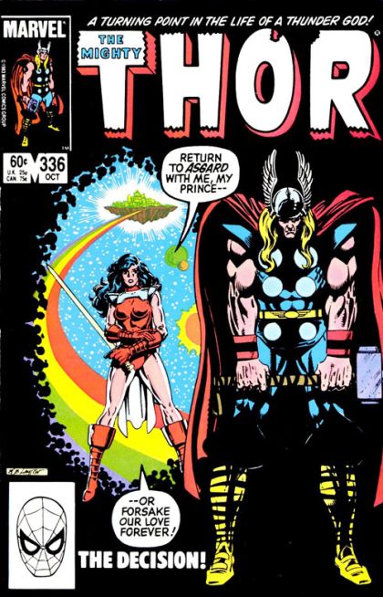Thor, Vol. 1 Of Gods and Men |  Issue#336A | Year:1983 | Series: Thor | Pub: Marvel Comics | Direct Edition