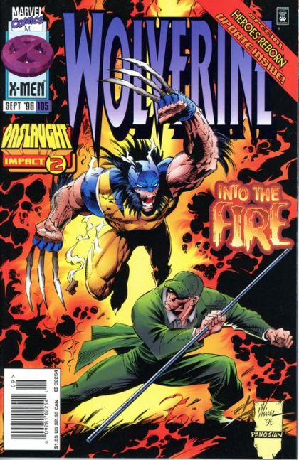 Wolverine, Vol. 2 Onslaught - Faces In The Fire |  Issue#105B | Year:1996 | Series: Wolverine | Pub: Marvel Comics |