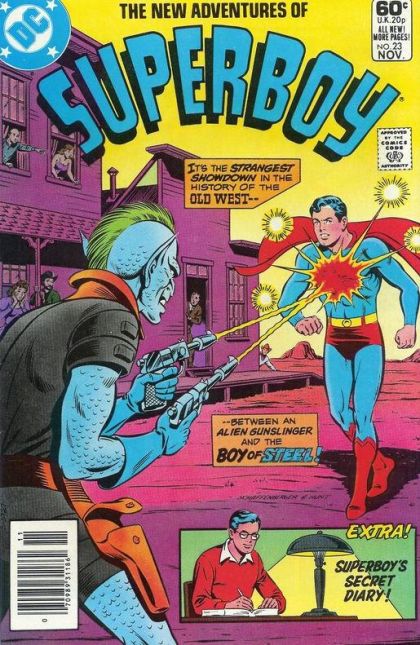 The New Adventures of Superboy The Superboy Who Never Was!; The Day of the Secret Signal! |  Issue#23B | Year:1981 | Series: Superman | Pub: DC Comics | Newsstand Edition