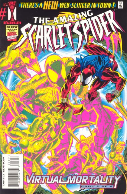 The Amazing Scarlet Spider Virtual Mortality - Virtual Mortality, Part 2: Violated By the Virtual |  Issue#1A | Year:1995 | Series: Spider-Man | Pub: Marvel Comics | Direct Edition