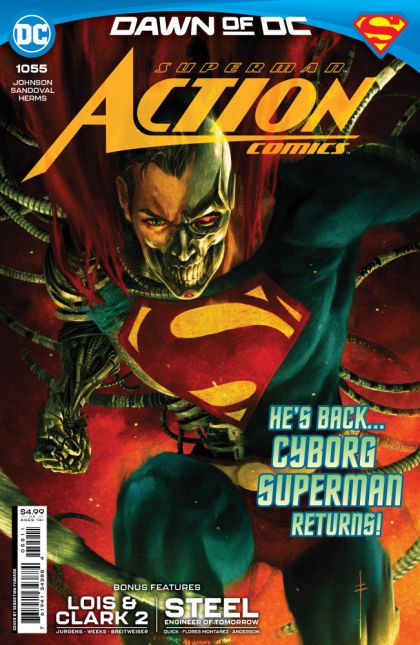 Action Comics, Vol. 3 Tech Alive / Home Again, Part Five / Steel: Engineer of Tomorrow, Part Two |  Issue#1055A | Year:2023 | Series: Superman | Pub: DC Comics | Sebastián Fiumara Regular