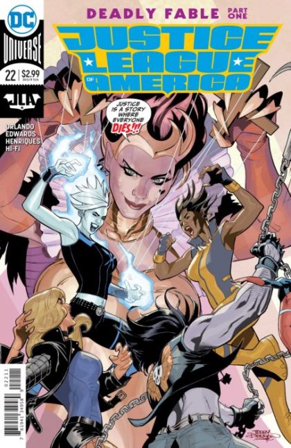 Justice League Of America, Vol. 5 Deadly Fable, Deadly Fable Part One |  Issue#22A | Year:2018 | Series:  | Pub: DC Comics | Regular Terry Dodson & Rachel Dodson Cover