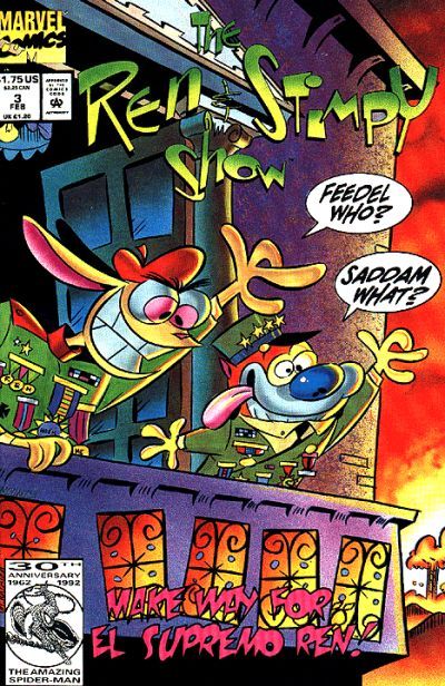 The Ren & Stimpy Show Yule Time Log |  Issue#3A | Year:1992 | Series: Ren & Stimpy | Pub: Marvel Comics |