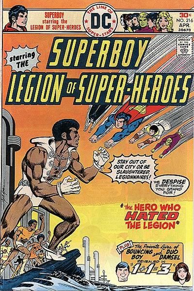 Superboy, Vol. 1 The Hero Who Hated The Legion; The Private Lives of Bouncing Boy and Duo Damsel |  Issue#216 | Year:1976 | Series: Superboy | Pub: DC Comics |