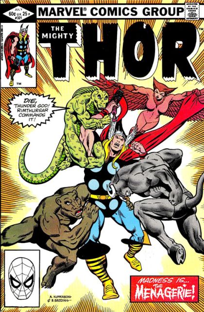 Thor, Vol. 1 Magick's Menace |  Issue#321A | Year:1982 | Series: Thor | Pub: Marvel Comics | Direct Edition
