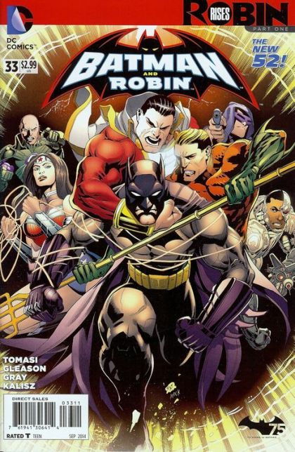 Batman and Robin, Vol. 2 Robin Rises, Cold Justice |  Issue#33A | Year:2014 | Series: Batman | Pub: DC Comics | Patrick Gleason Regular Cover
