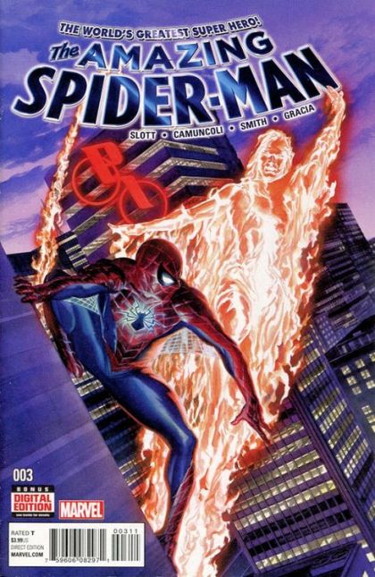 The Amazing Spider-Man, Vol. 4 "Friendly Fire" |  Issue#3A | Year:2015 | Series: Spider-Man | Pub: Marvel Comics | Alex Ross Regular Cover