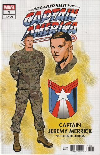 The United States of Captain America "Oh Captains! My Captains!" |  Issue#5B | Year:2021 | Series:  | Pub: Marvel Comics | Variant Dale Eaglesham Design Cover