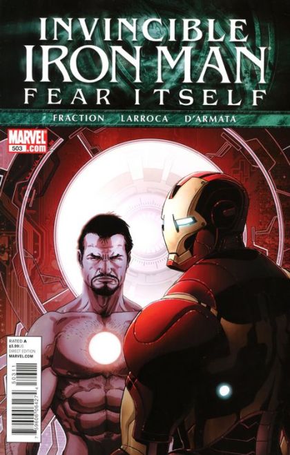 Invincible Iron Man, Vol. 1 Fear Itself - Fix Me, Part 3: Fear Itself / "How I Met Your Mother" |  Issue#503A | Year:2011 | Series: Iron Man | Pub: Marvel Comics | Salvador Larroca Regular Cover