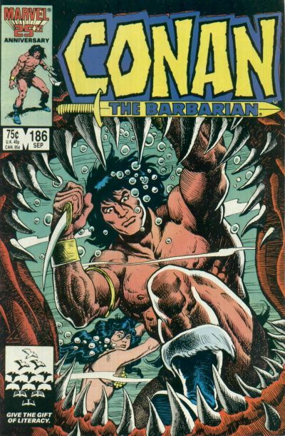 Conan the Barbarian, Vol. 1 The Crimson Brotherhood |  Issue#186A | Year:1986 | Series: Conan | Pub: Marvel Comics |