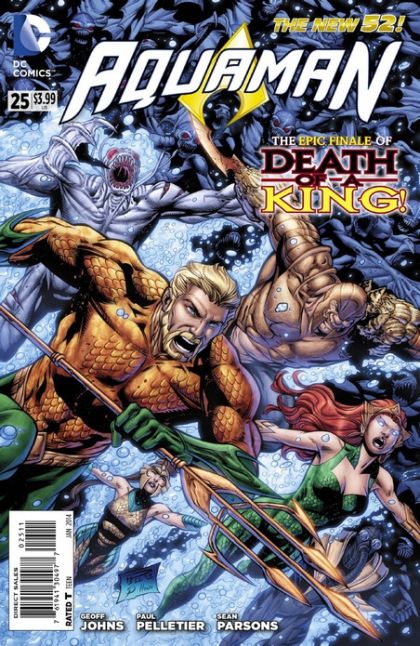 Aquaman, Vol. 7 Death of a King, Baptism Of Fire |  Issue#25A | Year:2013 | Series: Aquaman | Pub: DC Comics | Paul Pelletier Regular Cover