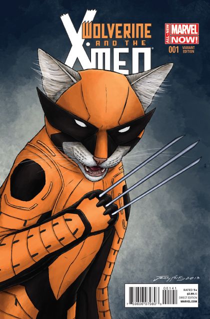 Wolverine & the X-Men, Vol. 2 Tomorrow Never Learns, Chapter 1 |  Issue#1D | Year:2014 | Series: X-Men | Pub: Marvel Comics | Jenny Parks Marvel Animals Variant Cover