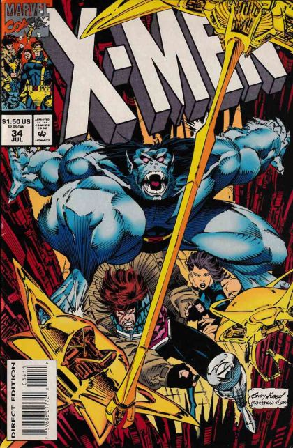 X-Men, Vol. 1 Life and Consequences |  Issue#34A | Year:1994 | Series: X-Men | Pub: Marvel Comics | Direct Edition