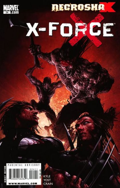 X-Force, Vol. 3 Necrosha - Chapter Five |  Issue#24A | Year:2010 | Series: X-Force | Pub: Marvel Comics | Clayton Crain Regular