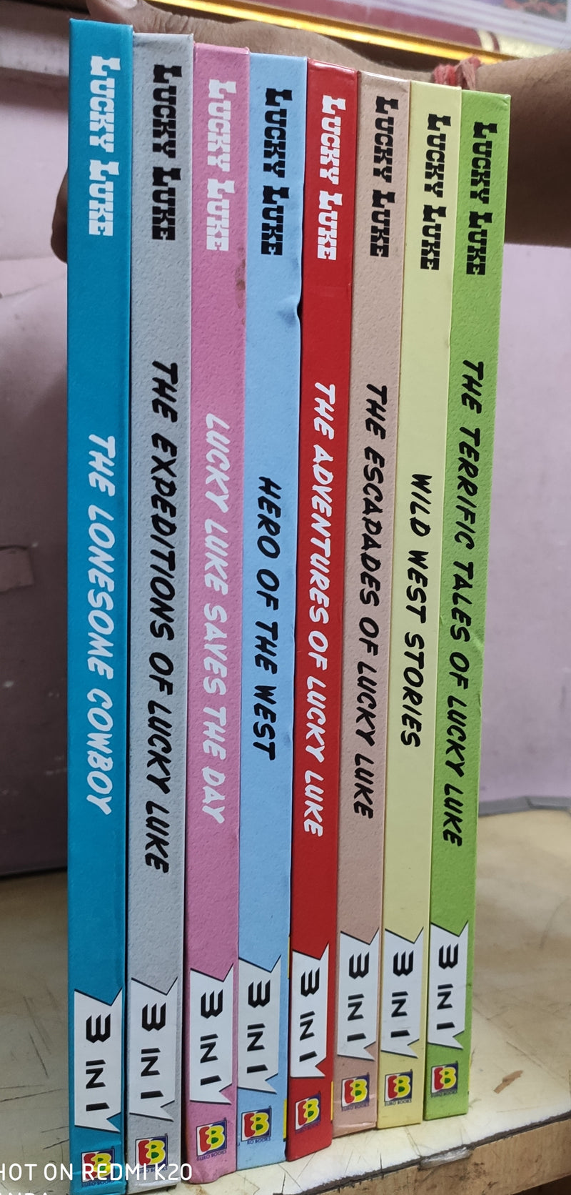 (24 Stories) Lucky Luke Hero of the West | Set of 8 Books (3 Books in 1) | Hardcover Graphic Novels | 3 in 1 Editions