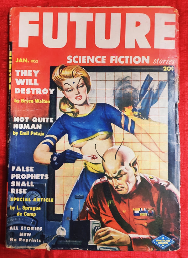 Collectable Future Magazines | They will destroy   | Vintage Science Fiction Magazine | Publisher: Thrilling Magazines