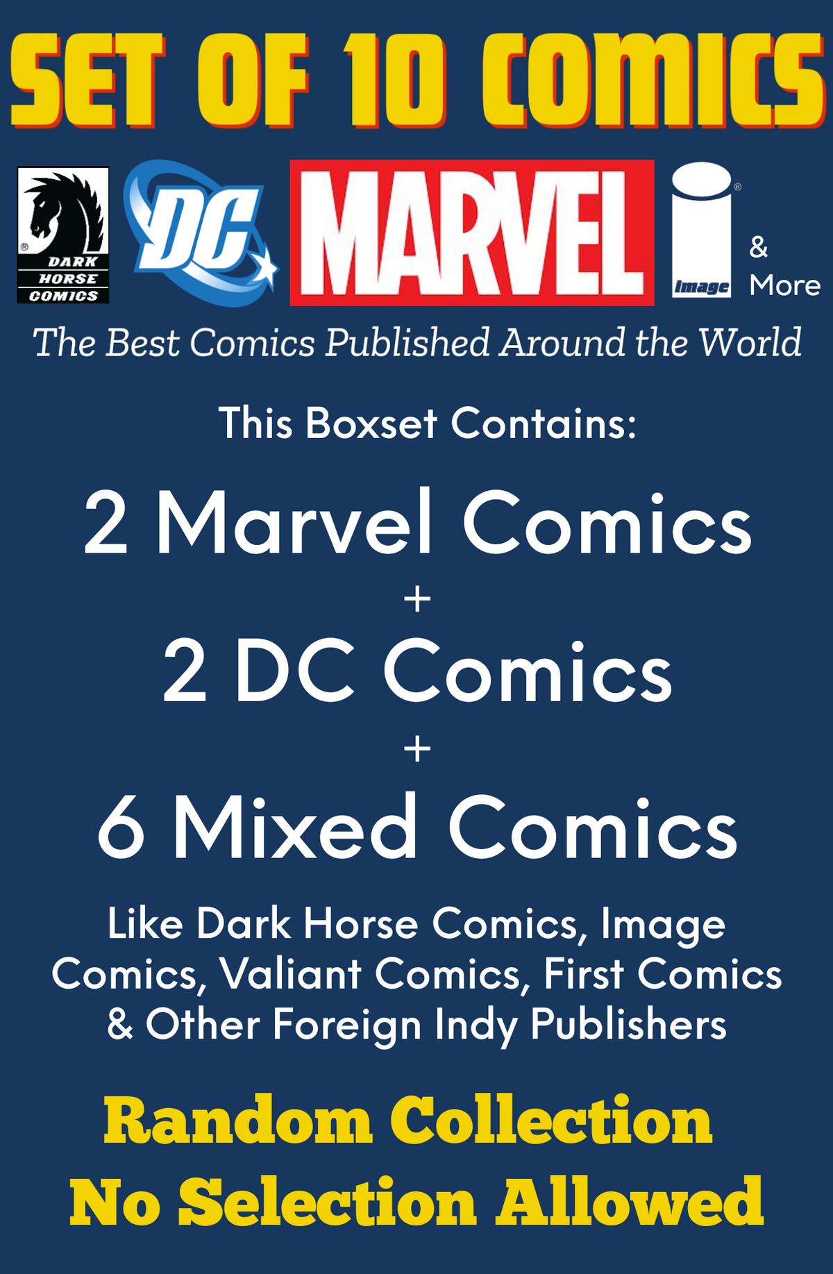 Marvel, DC & Others | Mixed Set of 10 Comics | Assorted Collection of
