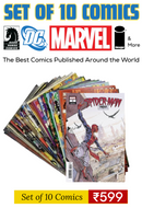 Marvel, DC & Others | Mixed Set of 10 Comics | Assorted Collection of Best Comics from Around the World | Mixed Publishers | 2 Marvel + 2 DC + 6 Other Books | New Condition