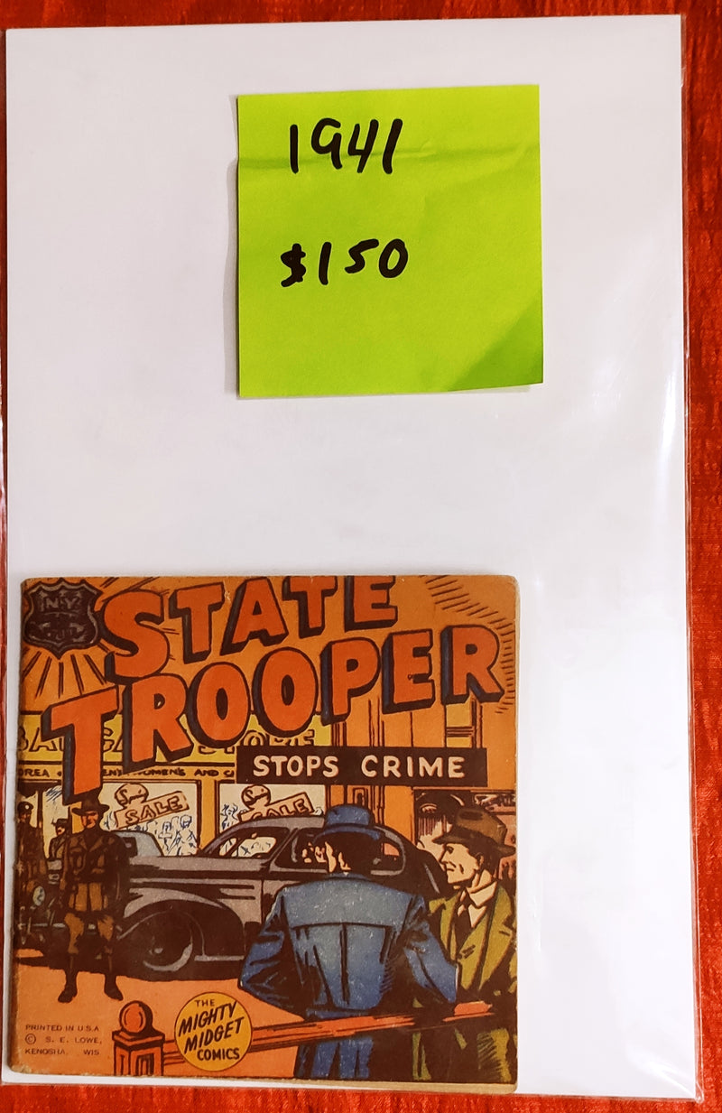 Old vintage collection comics | State Trooper | Pub: Stops crime Comics |