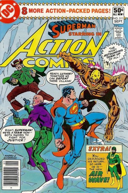 Action Comics, Vol. 1 Luthor Fights For Good! / A New Costume For Air-Wave! |  Issue#511A | Year:1980 | Series:  |