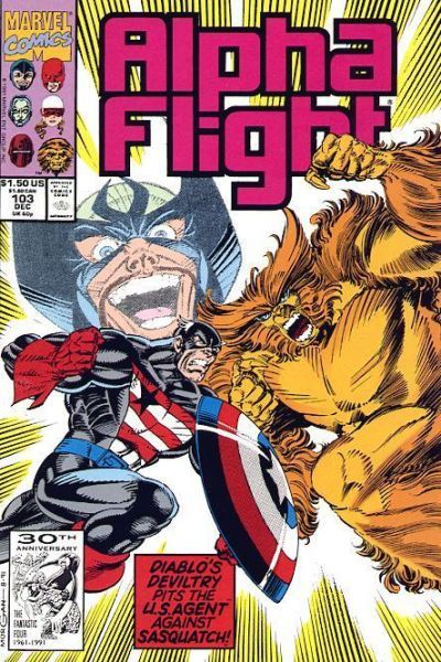 Alpha Flight, Vol. 1 El Equipo Primero!, Part 2: Spontaneous Combustion! |  Issue#103 | Year:1991 | Series: Alpha Flight |