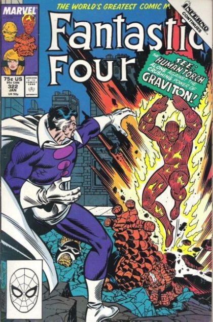 Fantastic Four, Vol. 1 Inferno - Between A Rock And A Hard Place! |  Issue#322A | Year:1988 | Series: Fantastic Four |