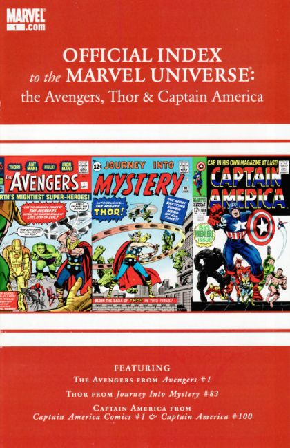 Avengers, Thor & Captain America: Official Index to the Marvel Universe  |  Issue#1 | Year:2010 | Series:  | Pub: Marvel Comics