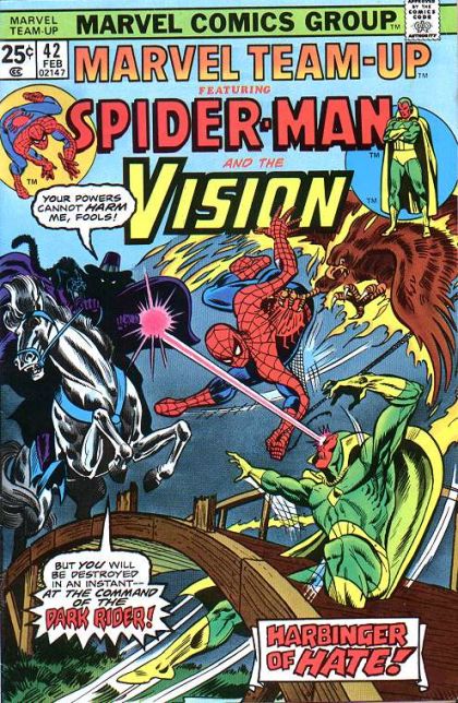 Marvel Team-Up, Vol. 1 Spider-Man and The Vision: Visions of Hate! |  Issue#42A | Year:1975 | Series: Marvel Team-Up |
