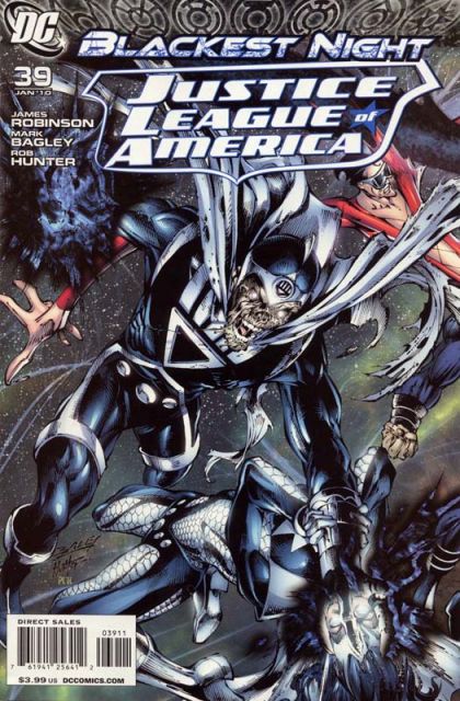 Justice League of America Blackest Night - Reunion, Part One |  Issue#39A | Year:2009 | Series: Justice League | Pub: DC Comics