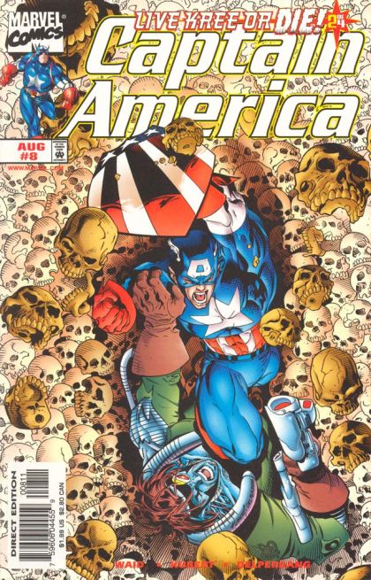 (Damaged Comic Readable/Acceptable Condtion)  Captain America, Vol. 3 Live Kree or Die! - Part 2: Stuck in the Middle |  Issue#8A | Year:1998 | Series: Captain America | Pub: Marvel Comics