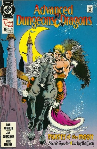 Advanced Dungeons & Dragons Phases of the Moon, Second Quarter: Dark Of The Moon |  Issue#20A | Year:1990 | Series: TSR | Pub: DC Comics |