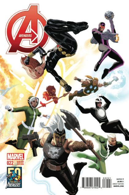 The Avengers, Vol. 5 Infinity - "To the Earth..." |  Issue#22B | Year:2013 | Series: Avengers | Pub: Marvel Comics | Daniel Acuña Avengers 50th Anniversary Variant Cover