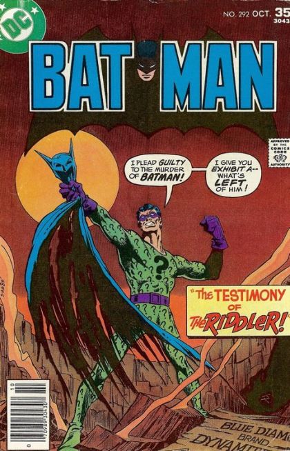 Batman, Vol. 1 Where Were You On The Night Batman Was Killed?, The Testimony Of The Riddler |  Issue#292 | Year:1977 | Series: Batman | Pub: DC Comics