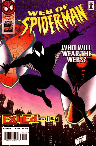 Web of Spider-Man, Vol. 1 Exiled - Part 1: Who Will Wear The Webs |  Issue#128A | Year:1995 | Series: Spider-Man | Pub: Marvel Comics
