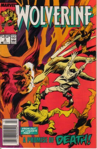 (Damaged Comic Readable/Acceptable Condtion)  Wolverine, Vol. 2 Promises to Keep |  Issue#9B | Year:1989 | Series: Wolverine | Pub: Marvel Comics
