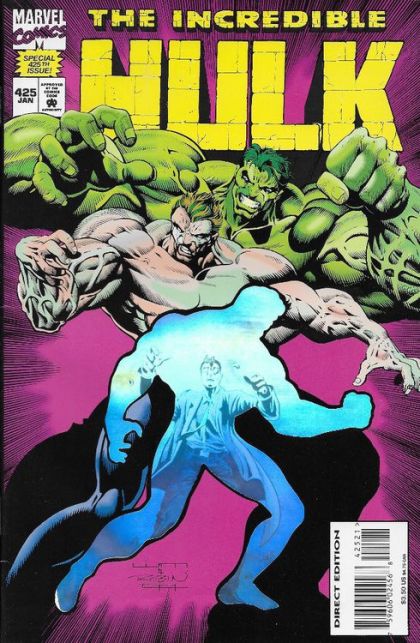 The Incredible Hulk  |  Issue#425B | Year:1994 | Series: Hulk | Pub: Marvel Comics | Direct Edition Hologram Cover