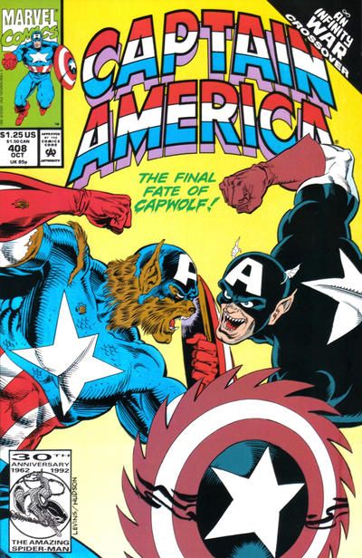Captain America, Vol. 1 Infinity War - Dark Dawn / Night Of The Knife / Joyride |  Issue#408A | Year:1992 | Series: Captain America |