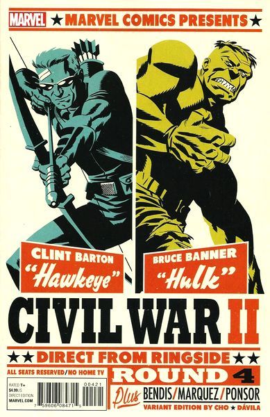 Civil War II Civil War II  |  Issue#4B | Year:2016 | Series:  | Pub: Marvel Comics | Michael Cho Variant Cover