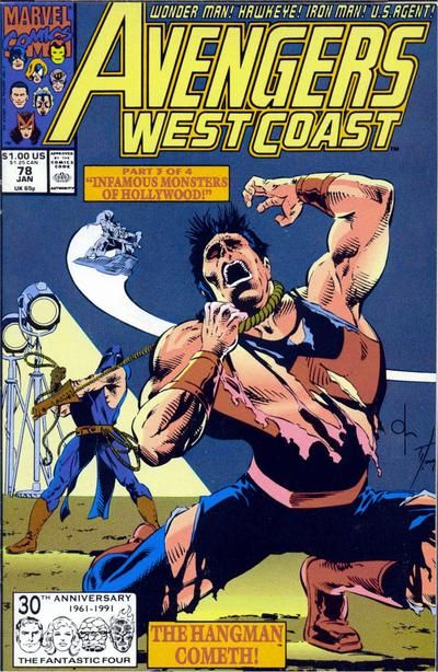 The West Coast Avengers, Vol. 2 Infamous Monsters of Hollywood, Part 3: There's No Business Like... |  Issue#78A | Year:1992 | Series:  | Pub: Marvel Comics